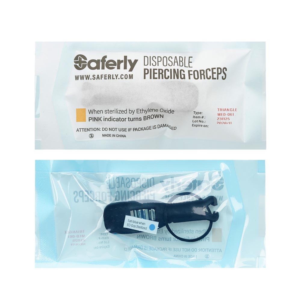 Saferly Triangle Disposable Piercing Forceps