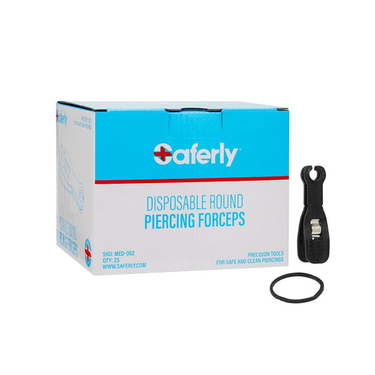 Saferly Disposable Round Piercing Forceps Saferly Disposable Round Piercing Forceps