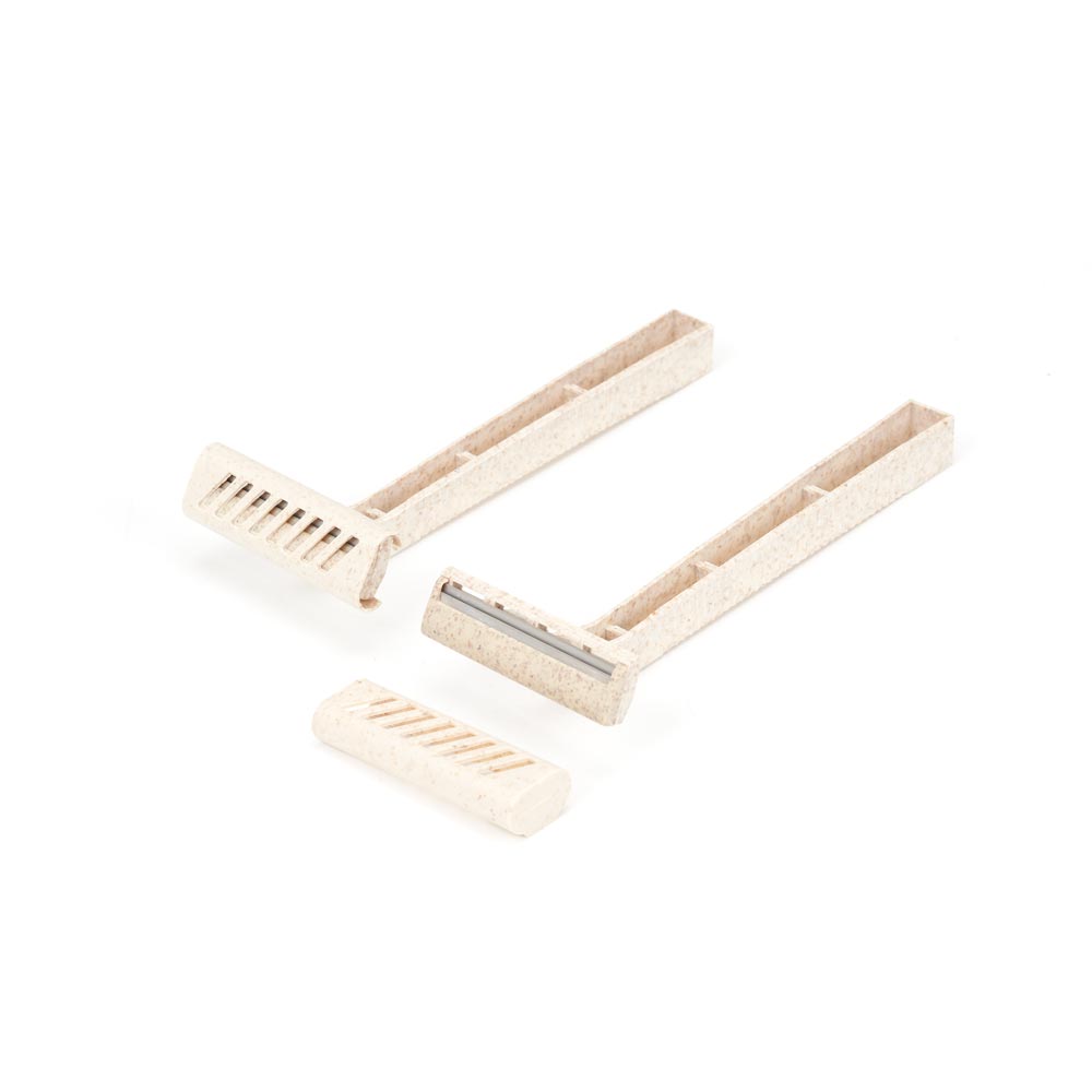 Saferly Stainless Steel Biodegradable Skin Prep Razors — Box of 100