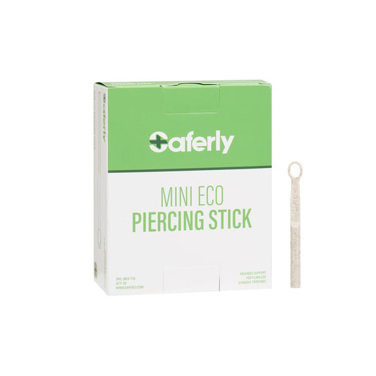 Saferly Biodegradable Mini Eco Piercing Stick — Box of 50 Saferly Biodegradable Mini Eco Piercing Stick — Box of 50