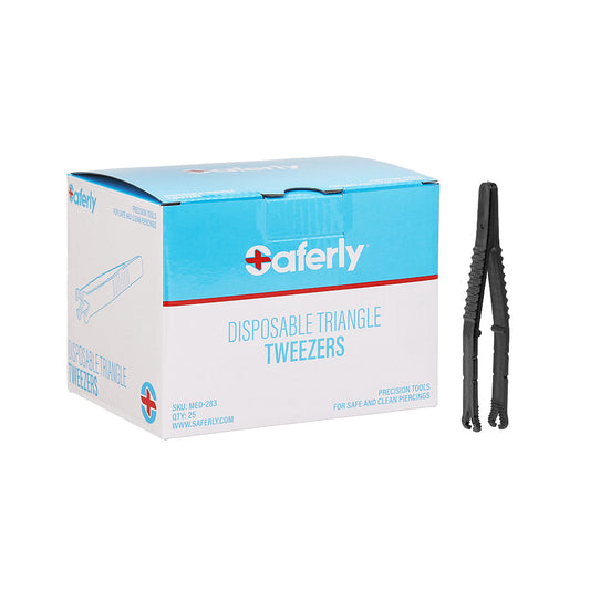 Saferly Medical Sterilized Triangle Tweezers — Single or Case of 25 Saferly Medical Sterilized Triangle Tweezers — Single or Case of 25