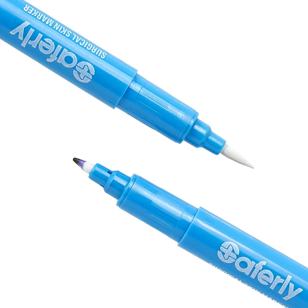 Saferly Purple or White Fine Tip Surgical Skin Marker — Pick Color