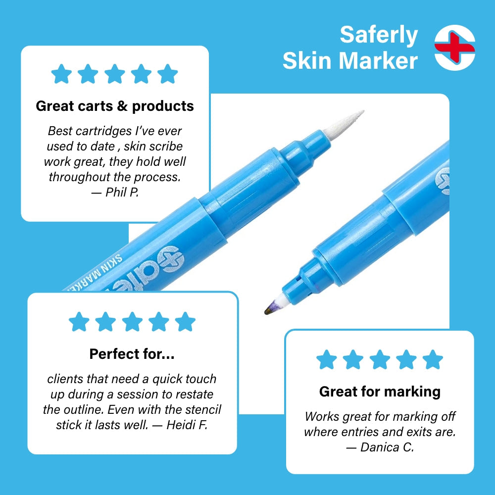 Saferly Purple or White Fine Tip Surgical Skin Marker — Pick Color