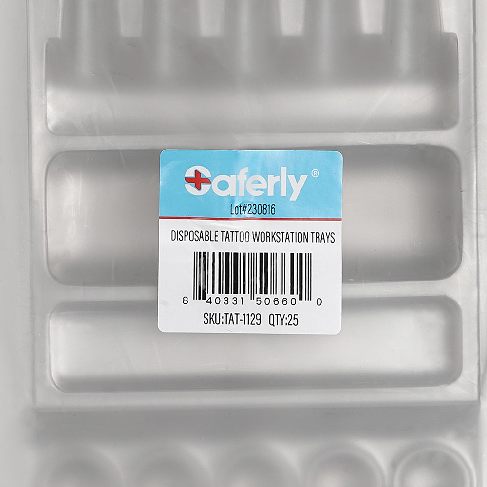 Saferly Disposable Tattoo Workstation Trays — Bag of 25