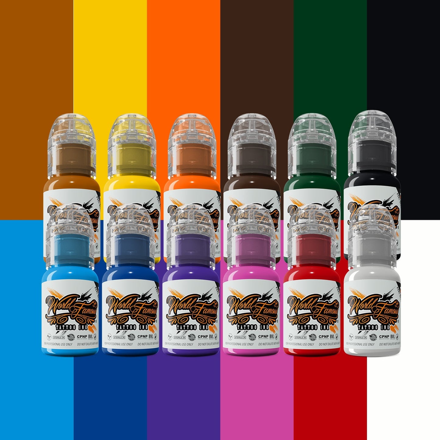 World Famous Must-Haves 12 Bottle Ink Set — World Famous Ink — 1/2oz