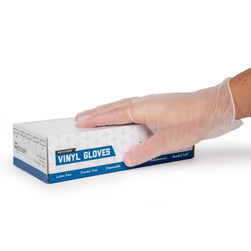 Recovery Aftercare Vinyl Disposable Gloves