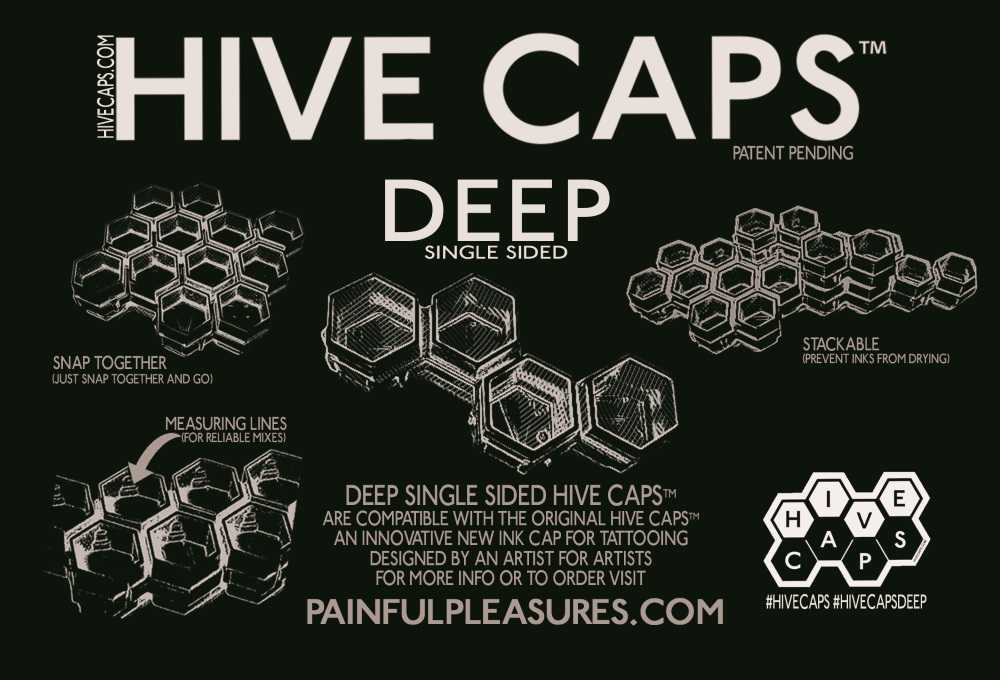 Deep Hive Caps PackagingDeep Hive Caps™ — Bag of 200 Ink Caps (50 Pieces) — Pick Color