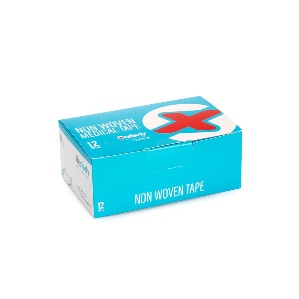 Saferly Non-Woven Paper Medical Cloth Tape — Case of 12 Rolls