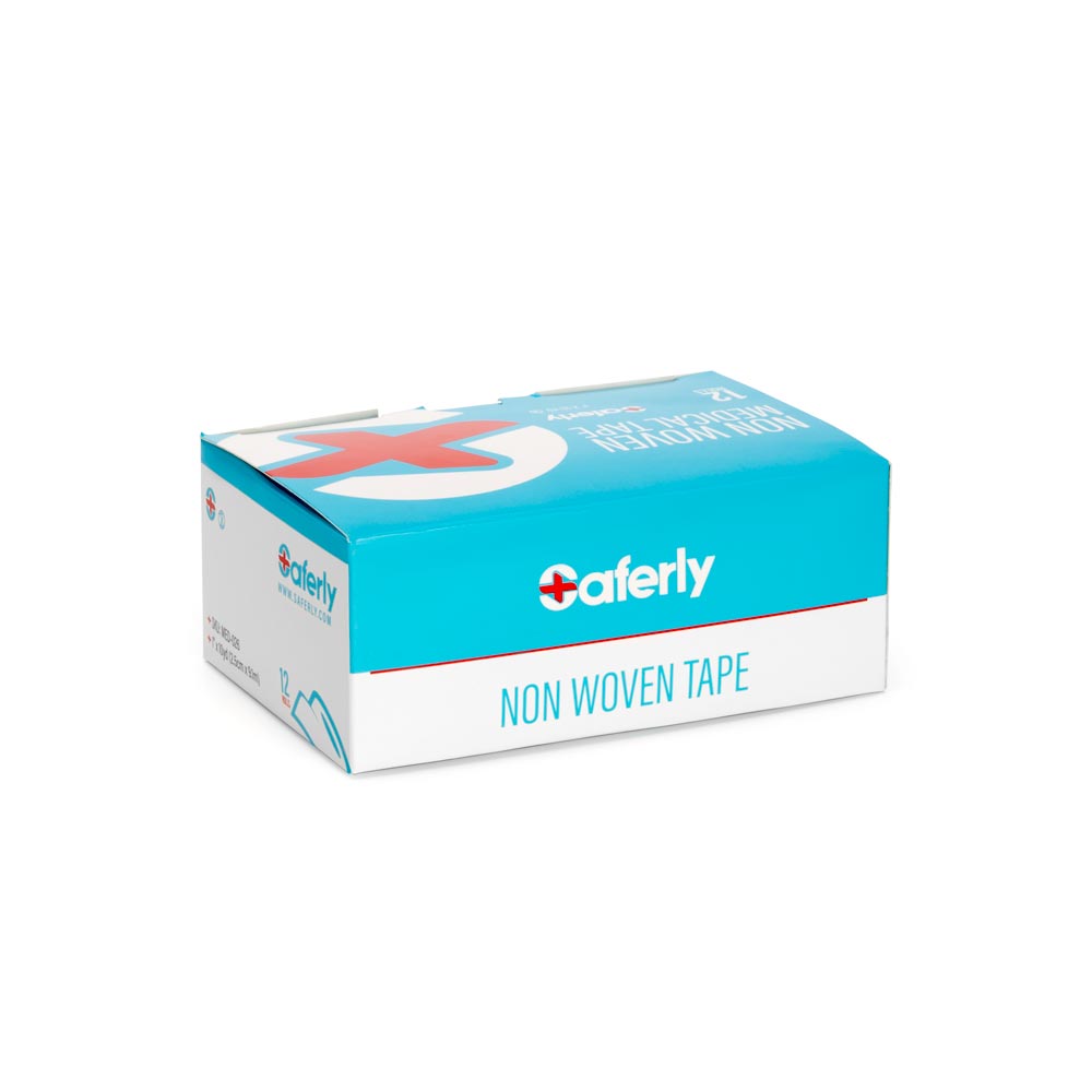 Saferly Non-Woven Paper Medical Cloth Tape — Case of 12 Rolls