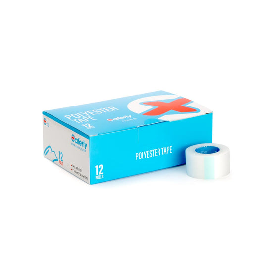 Saferly Polyester Medical Tape — Case of 12 Rolls Saferly Polyester Medical Tape — Case of 12 Rolls