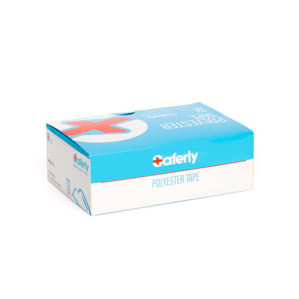 Saferly Polyester Medical Tape — Case of 12 Rolls