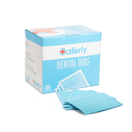 Saferly Dental Bibs 13" x 18" — Box of 200 — Pick Color Saferly Dental Bibs 13" x 18" — Box of 200 — Pick Color