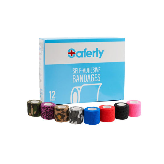 Saferly 2" Medical Cohesive Wraps — Case of 12 Saferly 2" Medical Cohesive Wraps — Case of 12