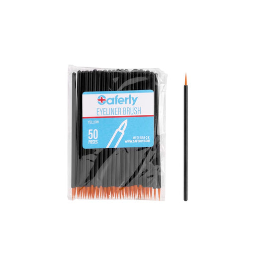 Saferly Disposable Eyeliner/Detail Brushes  — Pack of 50 — Pick Brush Saferly Disposable Eyeliner/Detail Brushes  — Pack of 50 — Pick Brush