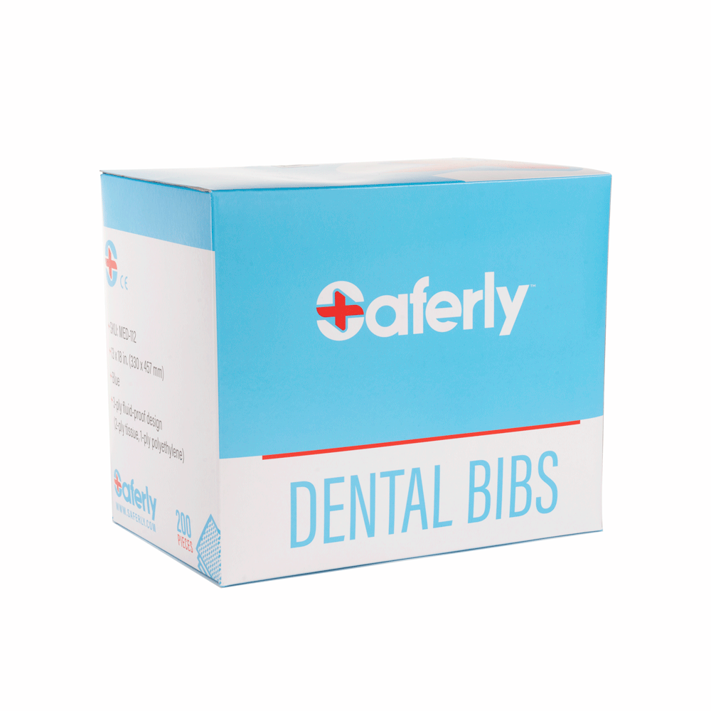 Saferly Blue Dental Bibs